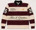 The Heir Rugby Polo: Burgundy & Cream