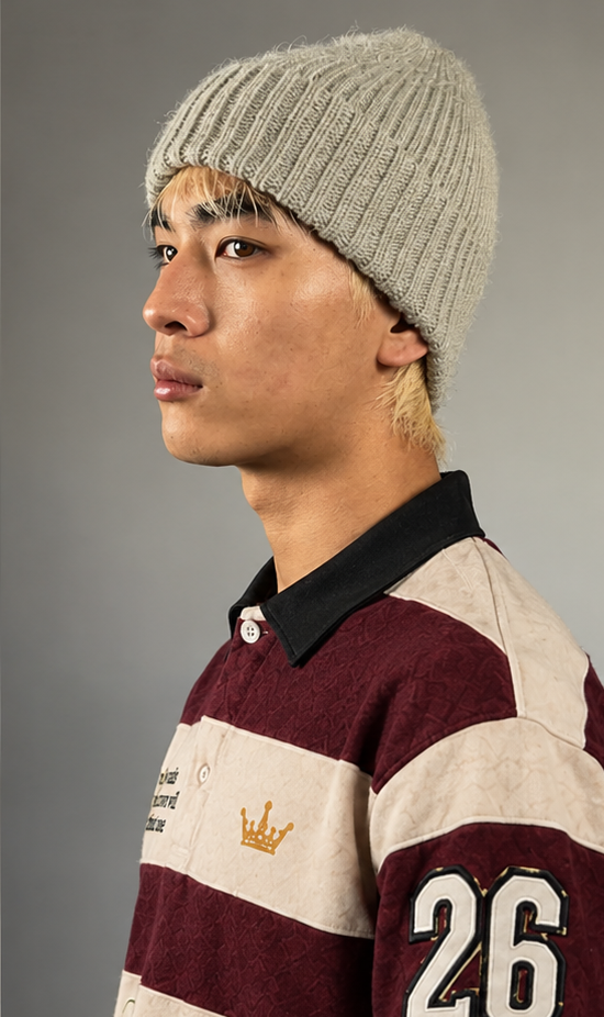 The Heir Rugby Polo: Burgundy & Cream