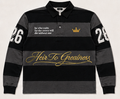 The Heir Rugby Polo: Black & Charcoal
